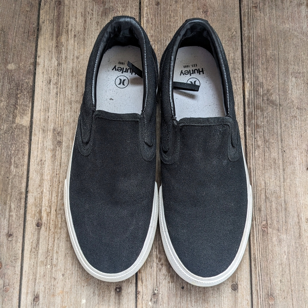 Black Hurley Arlo Slip On Shoes